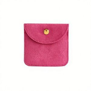 Bolsa para Joyas de 3 x 3 Pulgadas, Bolsitas de Terciopelo Suave con Botón a Presión, Almacenamiento Portátil para Anillos, Collares, Pulseras, Pendientes y Relojes - Product Image 6