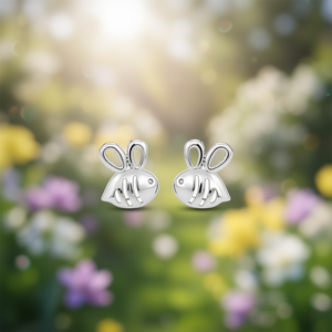 Boucles d'oreilles en or blanc E1903, bijoux fantaisie unisexes mignons, cadeau de mode - Product Image 2