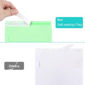 Enveloppes colorées 5x7 format A7 pour invitations de mariage, photos imprimables, cartes postales, cartes de vœux, envoi postal, papier ordinaire, auto-adhésives - Product Image 2