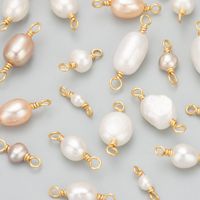 Perles irrégulières en or 14 carats plaqué or, perles d'eau douce naturelles, connecteur artisanal pour bracelet, collier, boucles d'oreilles, fabrication de bijoux