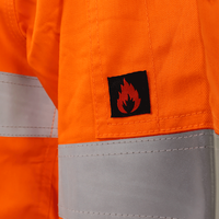 Combinaison de travail 100% coton ignifuge, résistante aux flammes, antistatique, protection contre les arcs électriques