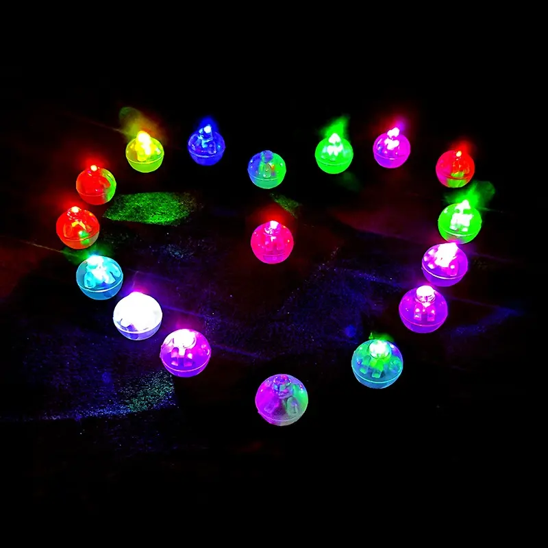 Lámpara de bola de Flash Led redonda Multicolor para caza de huevos de Pascua, linterna de papel, globo de fiesta, Mini lámpara de bola LED redonda, luz de globo