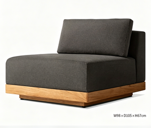 Ensemble de canapés <span class=keywords><strong>en</strong></span> <span class=keywords><strong>teck</strong></span> moderne haut de gamme pour l'extérieur, résistant à l'eau et au soleil, modulaire, écologique, pour salon, villa, hôtel, patio, terrasse - Product Image 5