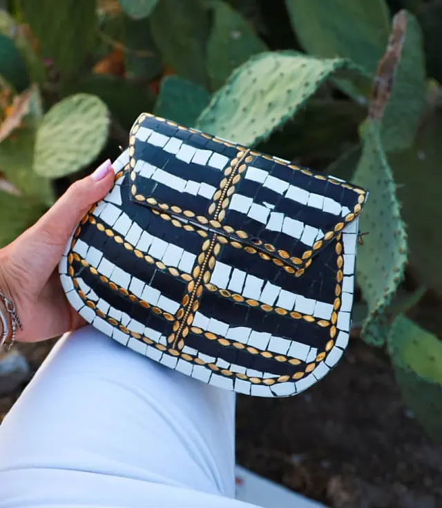 Di alta qualità fatto a mano elegante Look a mosaico pochette per le donne porta borsa mobile a basso costo da artigianato di lusso