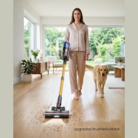 Aspirateur balai sans fil 400W, autonomie de 50 min, phare LED, filtration HEPA, pour sols durs et tapis