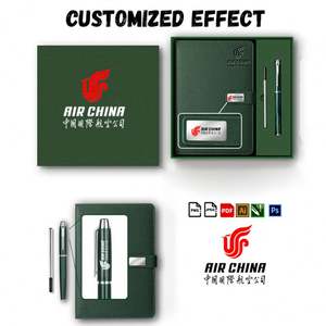 Promotion Business Logo Stationery Custom Luxury Pu Leather <b>Notebook</b> <b>and</b> <b>Pen</b> Gift <b>Set</b> - Product Image 3