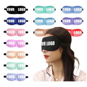 Masque de sommeil 3D stéréo occultant noir unisexe, portable pour le voyage, avec logo personnalisé, vente en gros - Product Image 1