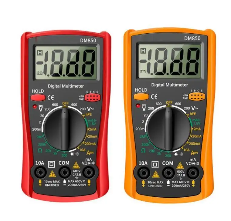 DM850 Digitale Multimeter Professionele Multimeter Lcd-scherm Tuur Ac Dc Multimetro Tester Ohm Capaciteit Hz Voltage Meter