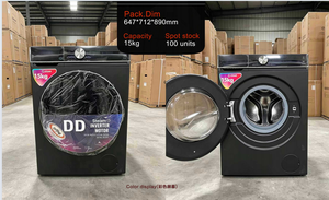 <span class=keywords><strong>Lavadora</strong></span> de Carga Frontal Personalizable OEM de 15 kg con Inversor Inteligente y Tambor de Acero Inoxidable, Suministro de Fábrica - Product Image 4