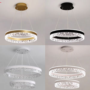 Lampadari di lusso in oro nero colori <span class=keywords><strong>luce</strong></span> a sospensione regolabile in filo di altezza Hotel indoor LED hanging droplight - Product Image 2