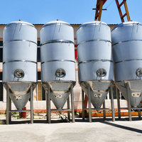 Équipement de brassage de bière, réservoir de distillation conique, 10000l SS304