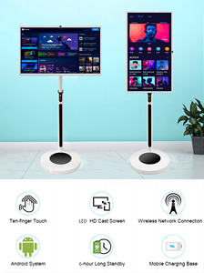 32-inch thông minh LED HD <span class=keywords><strong>Android</strong></span> 13 màn hình phẳng <span class=keywords><strong>TV</strong></span> xách tay độ nét cao với tủ màu trắng sẵn sàng để tàu - Product Image 4