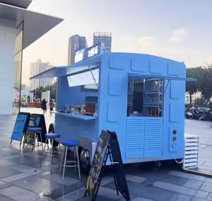 Carrito Móvil para Jugos <span class=keywords><strong>de</strong></span> Frutas con Licuadora Integrada, Resistente a la Oxidación, Exhibidor <span class=keywords><strong>de</strong></span> Frutas para Mercado <span class=keywords><strong>de</strong></span> Agricultores, Puesto <span class=keywords><strong>de</strong></span> Limonada y Aperitivos - Product Image 2