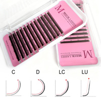 Pestañas Postizas Meecil 5D Premade Fans Flower, Extensiones de Pestañas de Fibra PBT Suave, Suministros para Pestañas de Volumen Natural