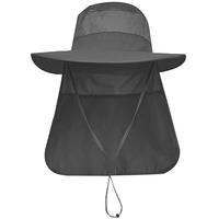 Chapeau de soleil en nylon à large bord avec logo personnalisé, protection du cou, UPF 50+, imperméable, respirant, pour la pêche, la randonnée, pour hommes et femmes