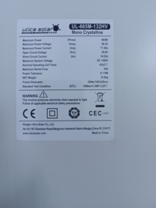 <span class=keywords><strong>Ulica</strong></span> pannello solare UL-665M-132HV pannello solare 665w modulo semi-taglio Mono pannello solare - Product Image 4