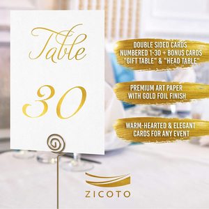Acrylic <b>Table</b> Numbers <b>Card</b> 6in Rectangle Elegant Hot Fix Gold Printing Durable Wedding Place <b>Cards</b> - Product Image 2