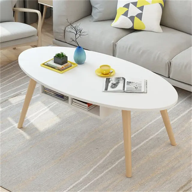 Italian design modern solid wooden legs with drawer storage computer white wood top side table coffee table