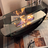 Lampes à bioéthanol en acier inoxydable moderne, revêtement poudré, forme originale, sur mesure, pour table, usage décoratif pour les fêtes