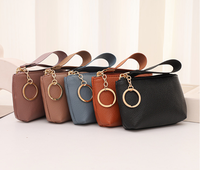 Dompet Wanita Model Baru 2026, Dompet Koin Kulit PU, Tas Kecil dengan Tali Gantung, Tas Clutch Gaya Vintage, Gantungan Kunci, Dompet Tangan