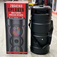 Altavoz Bluetooth Portátil ZQS4243, Altavoz Doble de 4 Pulgadas, Altavoz Cuadrado Pequeño para Baile, LED RGB, 100W, Radio Inalámbrica para Interiores y Exteriores