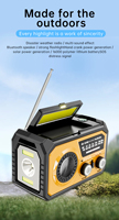 Radio Internet solaire portable 16000 mAh AM/FM/NOAA la plus vendue 2026 avec Bluetooth 5.3, prise casque et lampe torche pour utilisation en extérieur/intérieur