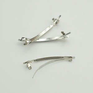 Barrette française en métal argenté, 10 pièces, 6.5cm, 2.55 pouces, épingles à cheveux, pour bricolage, accessoires pour cheveux - Product Image 4