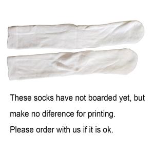 カスタム昇華プリント用クルーソックス、在庫あり、ポリエステル製、白無地、昇華プリント用チューブソックス、新品、昇華プリント用無地ソックス - Product Image 3