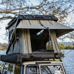 Carpa de techo para autocaravana, impermeable, de lujo, con bolsa para zapatos, apertura lateral, camuflaje, para 4 personas, forma de Z, con carcasa rígida. - Product Image 3