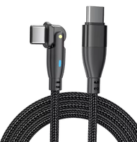 Câble de charge rapide Type-C vers Type-C de haute qualité 100W 1,8M rotatif à 180° pour iPhone 15/16 Pro Max et appareil photo