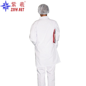 Batas de laboratorio blancas de manga larga para hombre y mujer Zixi, ropa de trabajo blanca para laboratorio y fábrica de alimentos, ropa laboral a prueba de aceite - Product Image 3