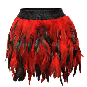 Falda de <span class=keywords><strong>plumas</strong></span> festiva para fiesta de carnaval, baile, jazz, multicolor, irregular, gótica, Halloween, estilo cine - Product Image 2