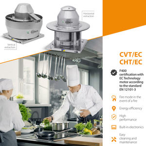 Ventiladores centrífugos de techo SODECA completamente nuevos con tecnología EC y motor IE5 para el techo de la cocina de Chef. - Product Image 2