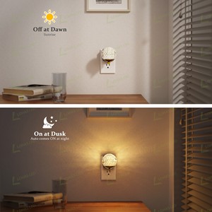 Lampes de <span class=keywords><strong>nuit</strong></span> à changement de couleur LOHAS RGB à brancher sur le mur, boule de cristal 180 °   Lampes de <span class=keywords><strong>nuit</strong></span> rotatives à brancher pour couloir et salle de bain - Product Image 3