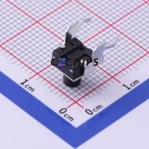 TS-1093A-A8B3-D2 Tactile Switch Through hole,6x6mm Switch Single Pole Single Throw Round Button Right Angle Insert 6mm - Product Image 2