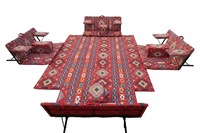 Chaise-lit de camping pliable et peu encombrante, style Majlis arabe traditionnel, canapé de sol de luxe pour le glamping en extérieur