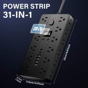 Yeni Ürün ABD Akım Korumalı Priz USB Güç Şeridi 24AC Topraklı Priz Uzatıcı 1.5m 6USB Priz Adaptörü - Product Image 3