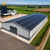 Bâtiment Agricole Préfabriqué en Acier Prêt pour l'Installation Solaire, Entrepôt de Stockage de Machines Agricoles, Solution de Conception Personnalisée