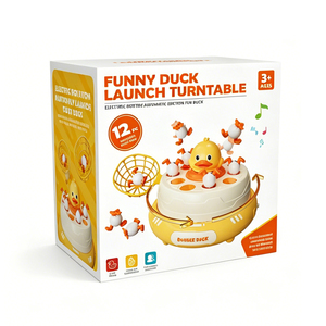 <span class=keywords><strong>Jeu</strong></span> de lancement de canards rebondissants amusant avec filet de capture et pêche magnétique, jouet sensoriel Montessori pour enfants, cadeau - Product Image 2