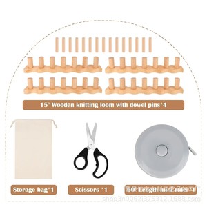 Tissolage à tricoter en bois réglable de 60 pouces, outil artisanal pour projets faits main - Product Image 5