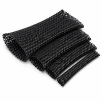 Gaine tressée en PET noir de qualité marine, tube protecteur extensible pour câbles de bateau