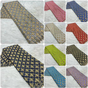 Tissus en dentelle à sequins de haute qualité nigérians, dentelle douce pour robes de mariée et de soirée - Product Image 4