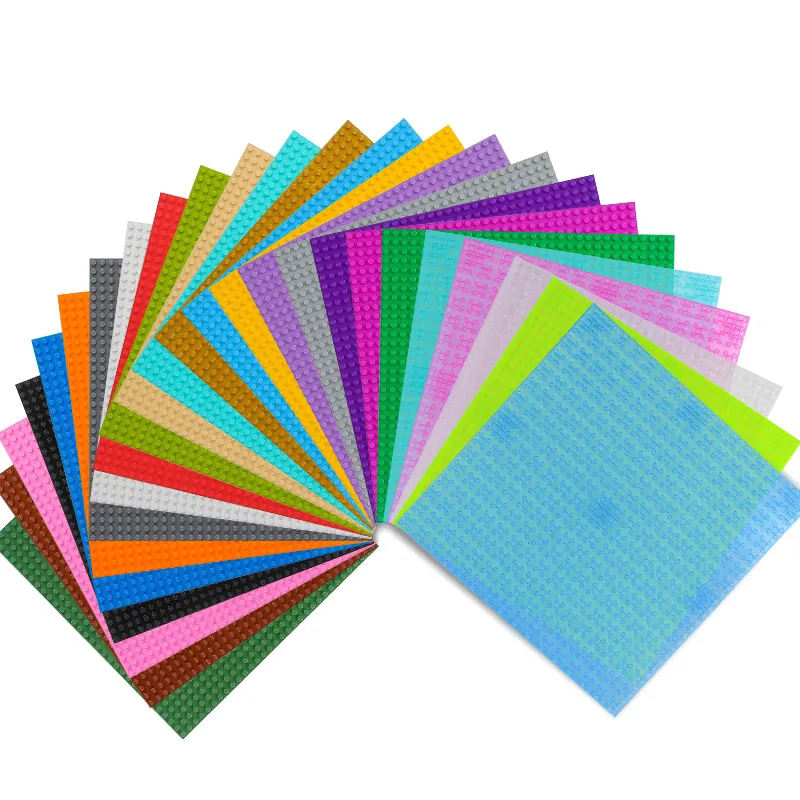 MOC Bricks 10 INCH Baseplate 32x32 Dots Plastic Classical Multi