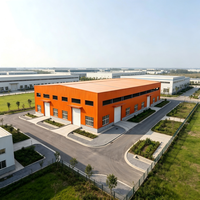 Structure en acier préfabriquée haute résistance sur mesure, entrepôt à grande portée, bâtiment à ossature métallique pour usine