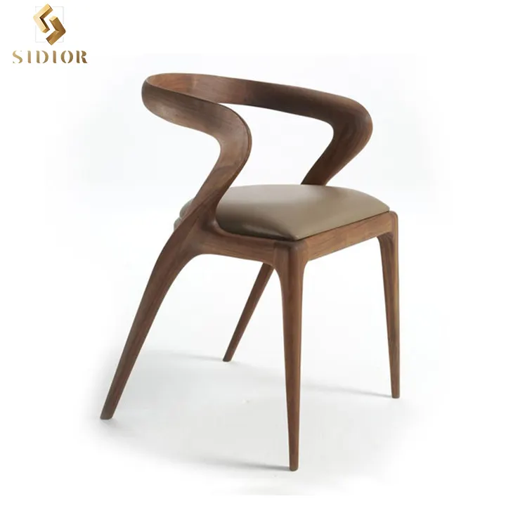 Kursi kayu ek padat bahan kulit Modern untuk meja makan Silla De Comedor Cadeira De Jantar Chaises De Salle A Manger