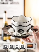 Service de table en céramique de luxe 56 pièces de style français, vaisselle en céramique, ensemble pour la maison, bols et assiettes esthétiques, idéal pour un cadeau de pendaison de crémaillère