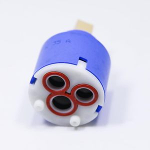 <span class=keywords><strong>Cartouche</strong></span> de robinet en céramique à trois trous K35A de haute qualité avec coque extérieure en plastique bleu, joints d'étanchéité rouges anti-fuite, haute durabilité pour salle de bain - Product Image 2