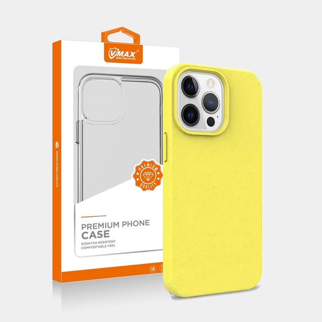Recycled Eco Bio Wheat Straw Soft Phone Case for iPhone 14 13 15 16 17 Pro Max Raise Camera Protection Back Cover