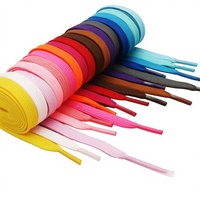 Lacets plats en coton ciré GBC de haute qualité et durables, largeur 0,8 cm, pour chaussures en cuir et baskets, plusieurs longueurs et couleurs