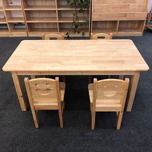 Mesa y silla de actividades de madera Montessori para niños, juegos de mesa y sillas de madera para preescolar, aula, guardería, estudio - Product Image 6